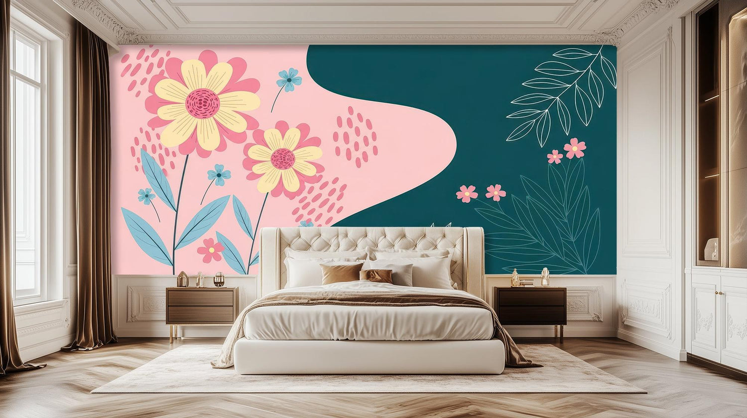 Modern Pink wallpaper for Bedroom