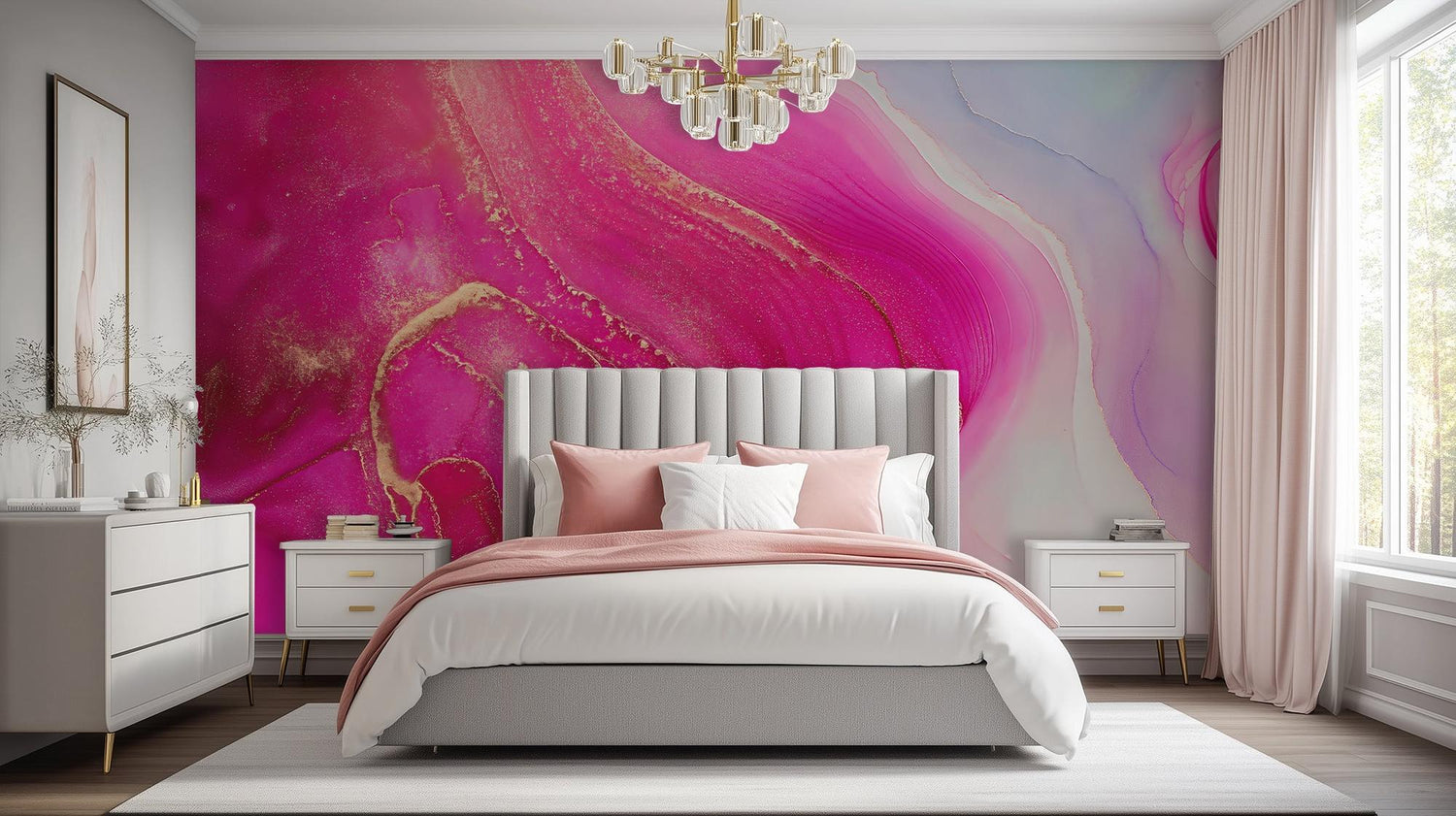 Modern Pink wallpaper for Bedroom