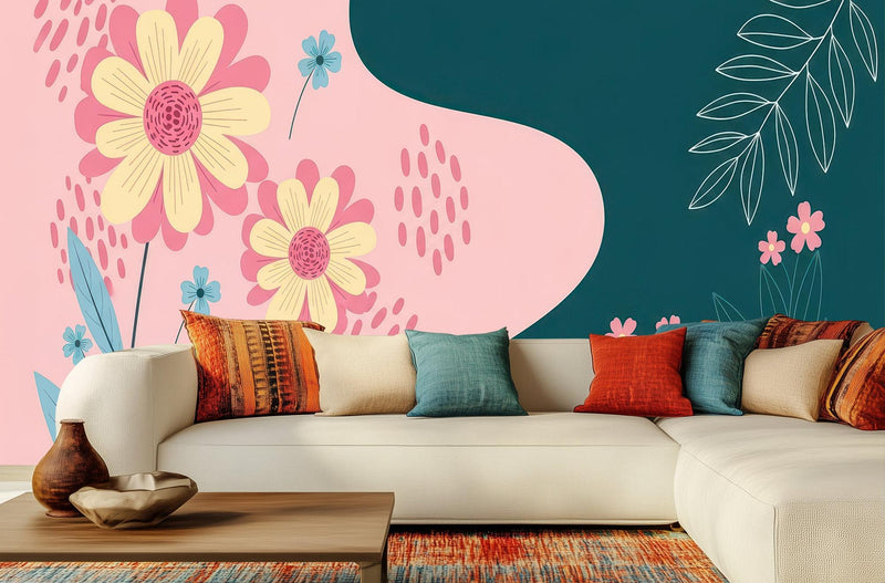Modern Pink wallpaper for Kids