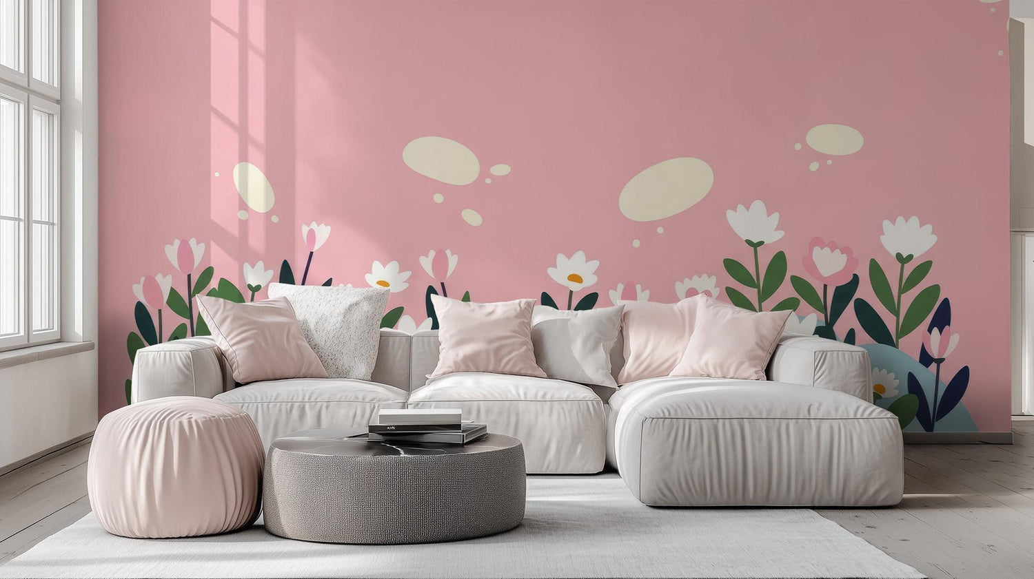 Modern Pink wallpaper for Kids