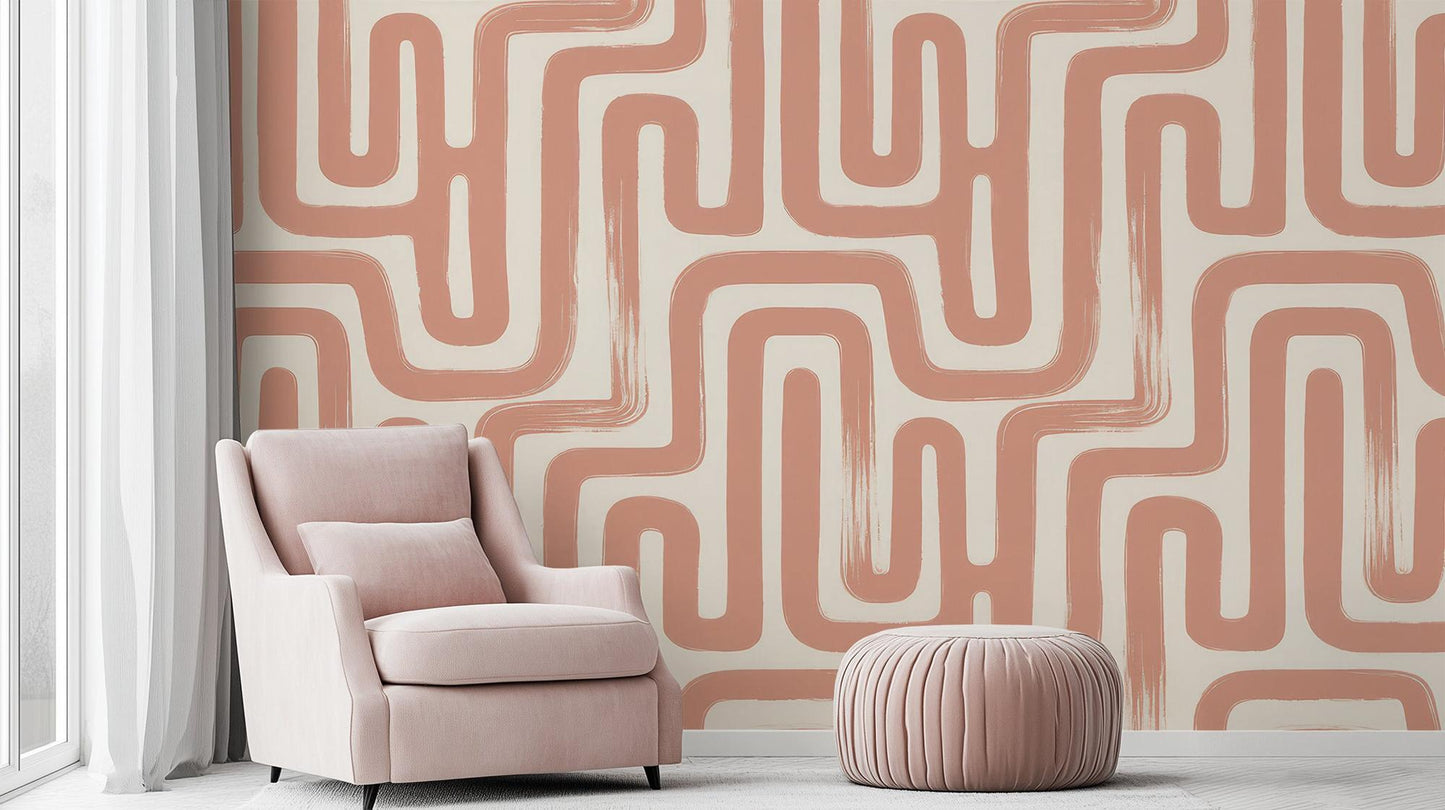 Modern Pink wallpaper for Living Room