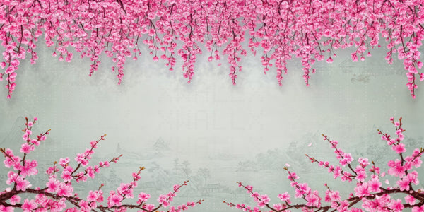 Delicate Cherry Blossom Cascade Wallpaper - Sample