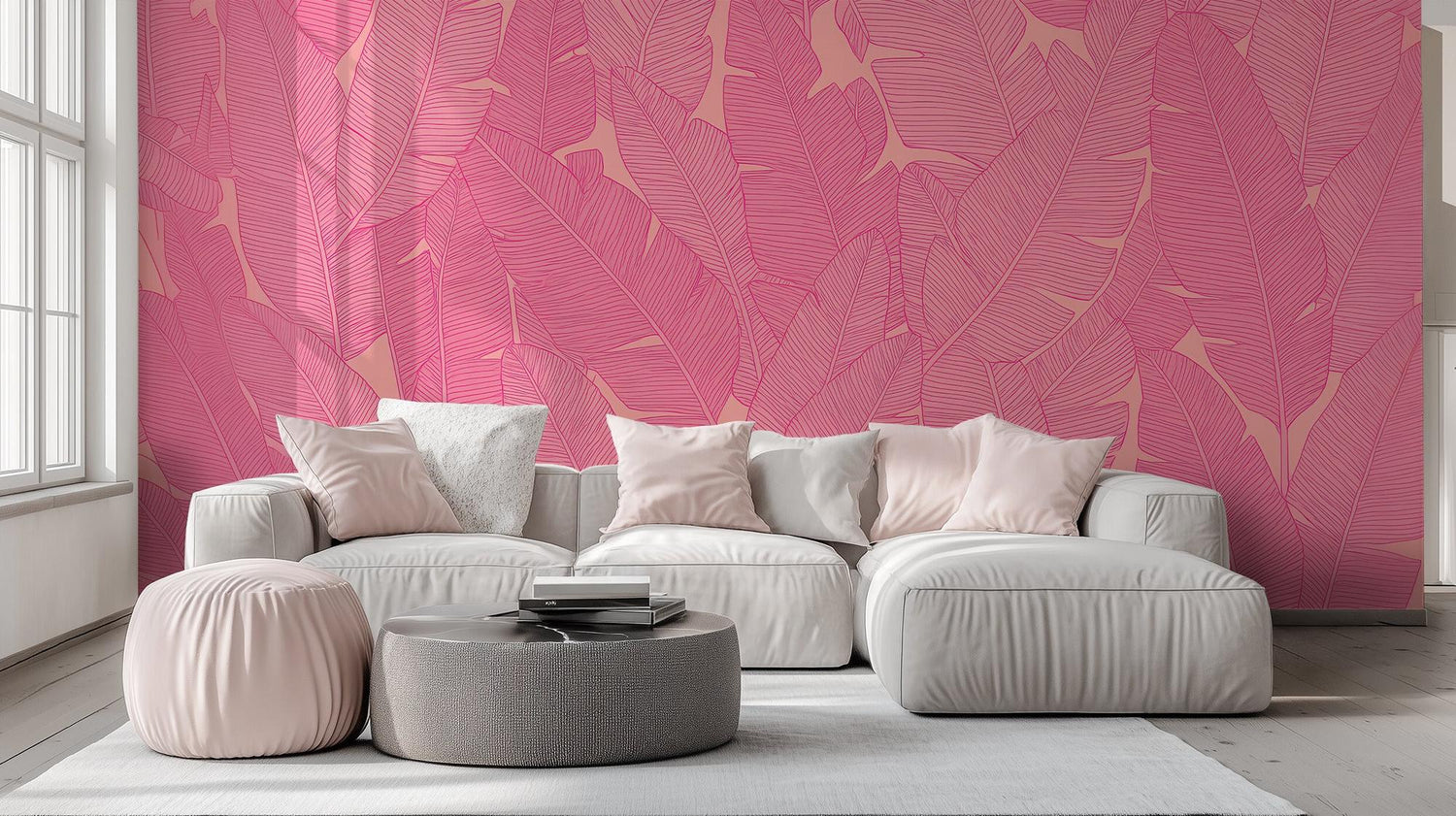 Modern Pink wallpaper for Living Room