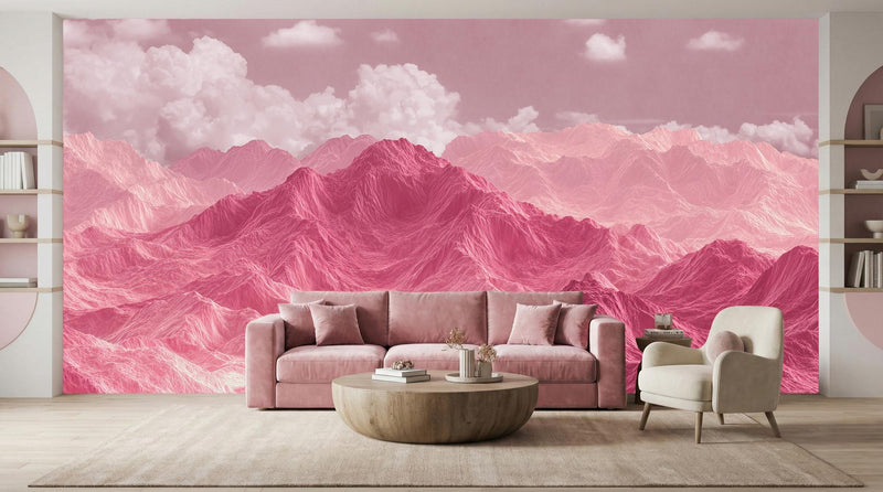 Modern Pink wallpaper for Living Room