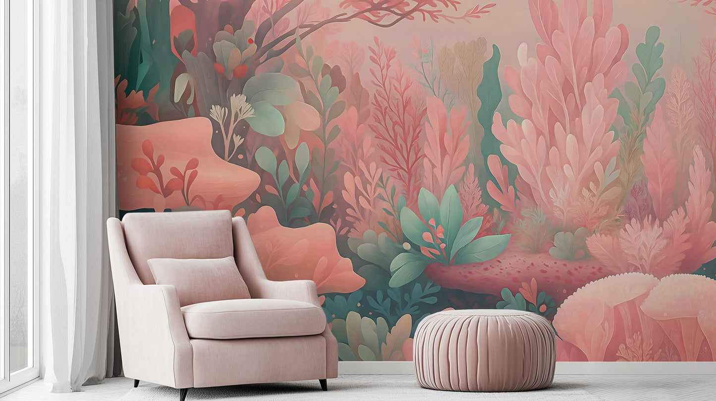Modern Pink wallpaper for Living Room