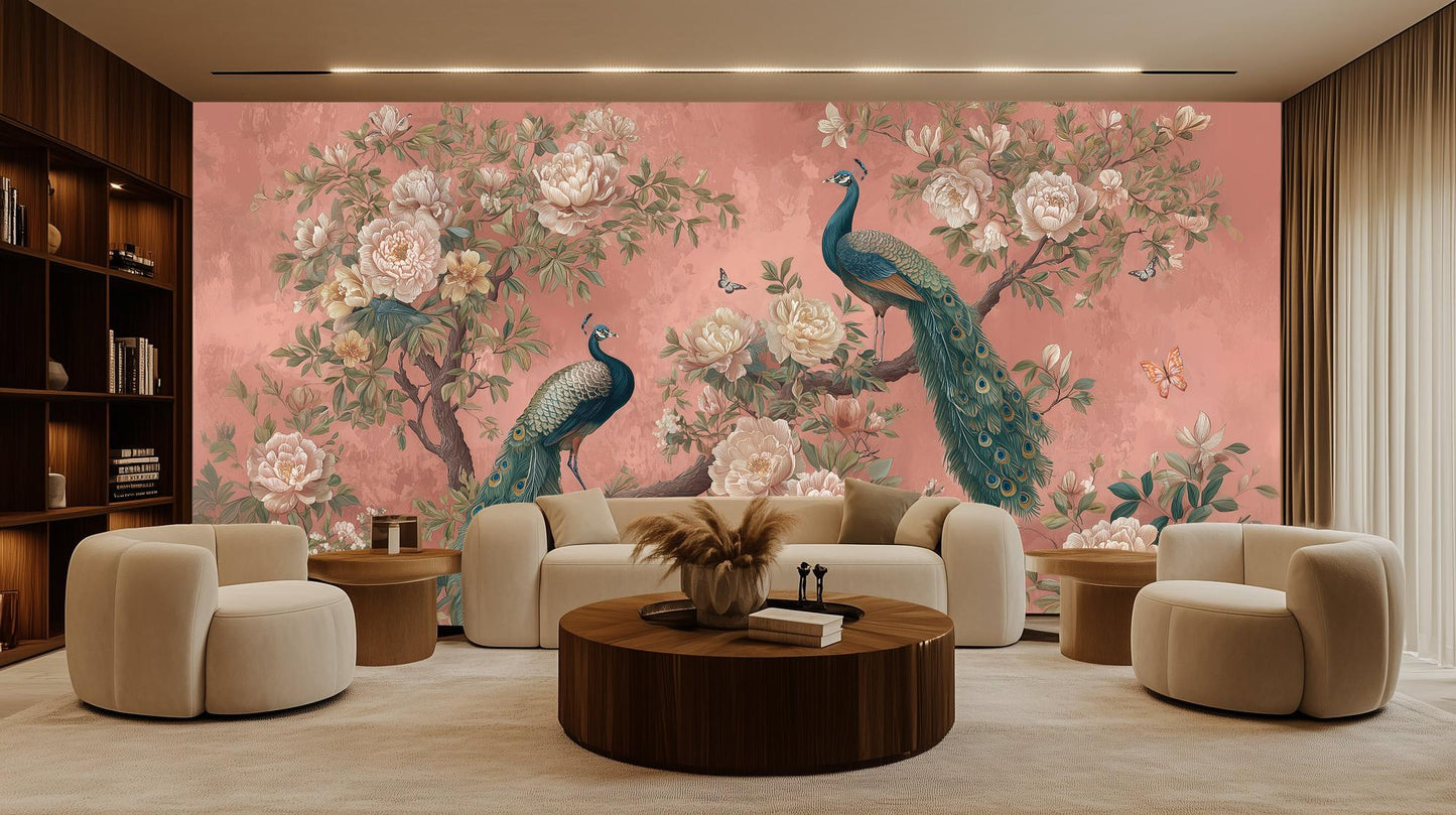 Modern Pink wallpaper for Living Room