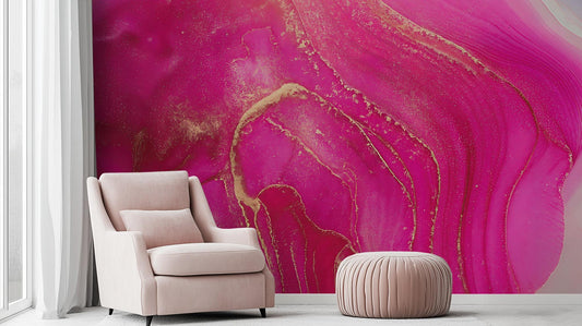 Modern Pink wallpaper for Living Room