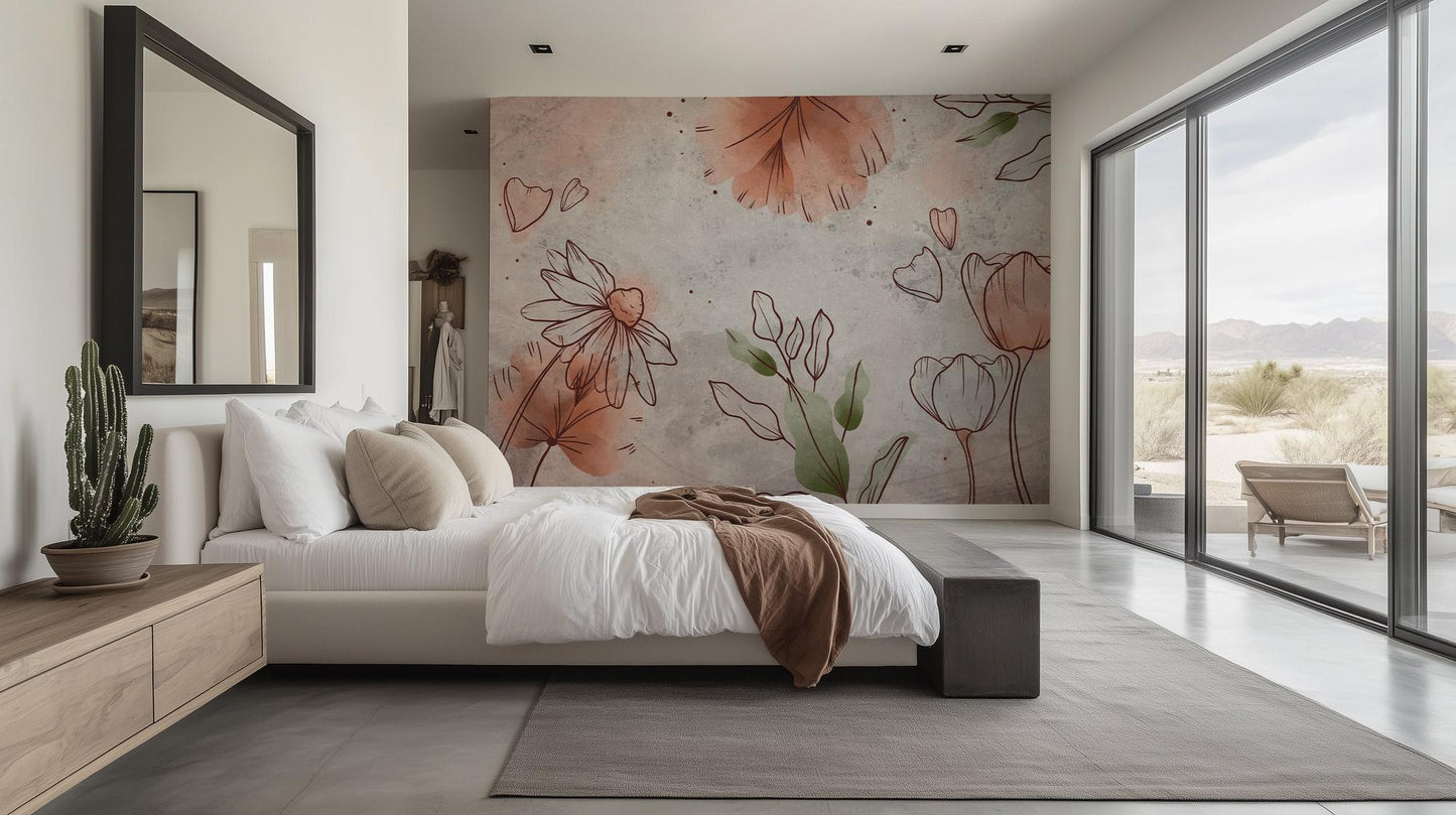 Scandinavian Pink wallpaper for Bedroom