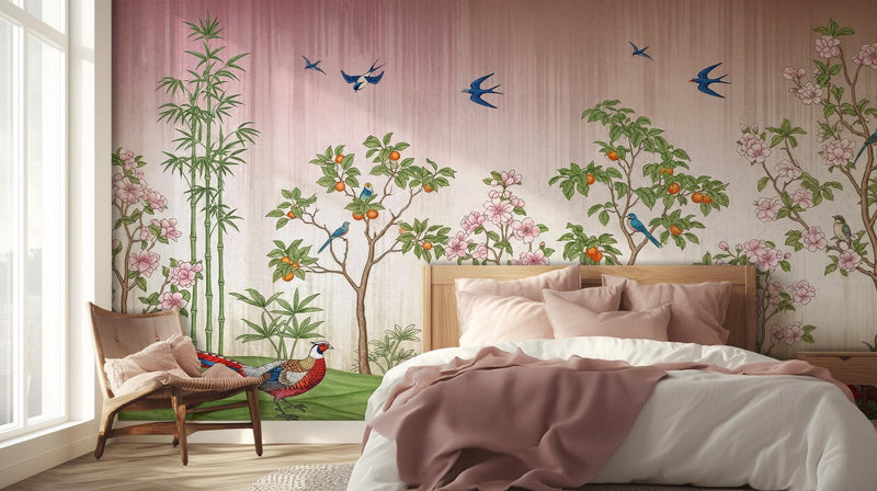 Traditional Pink wallpaper for Bedroom