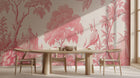 Traditional Pink wallpaper for Dining Room
