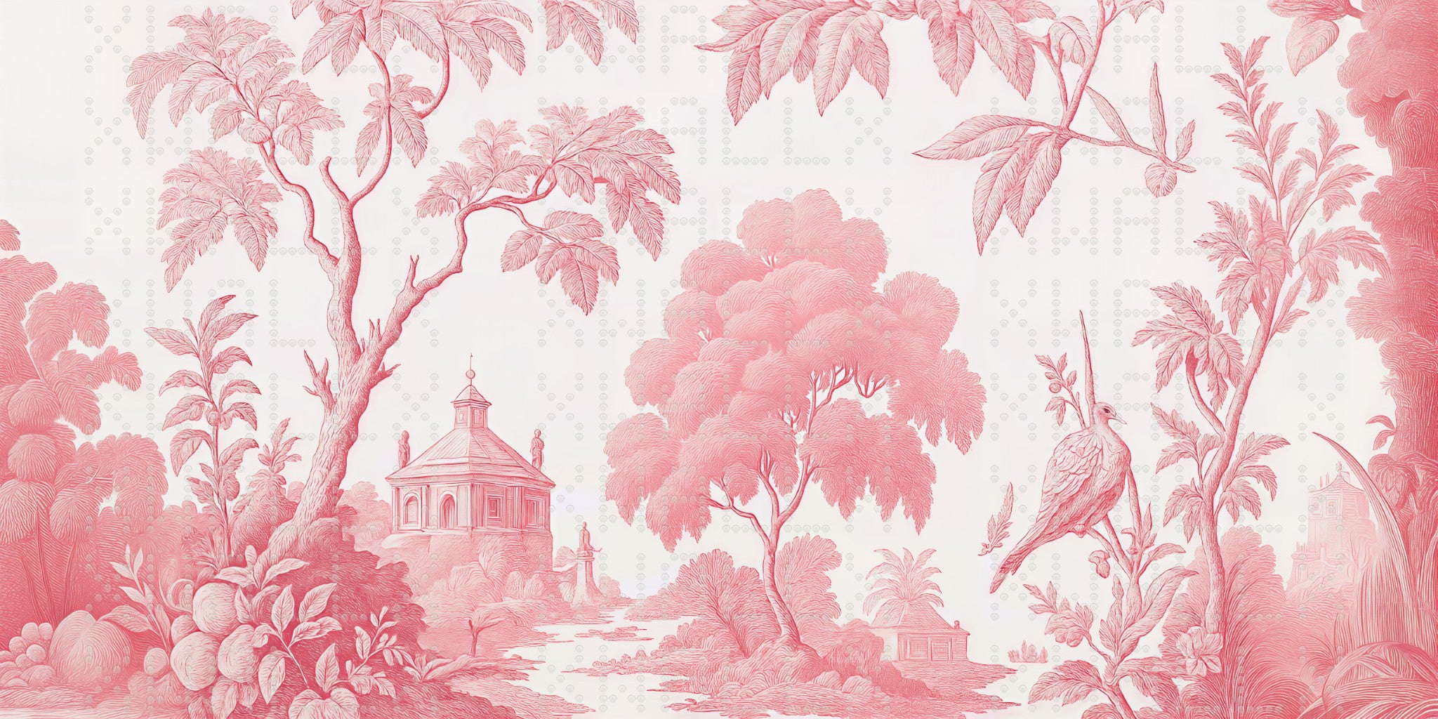 Coral Oasis Landscape Wallpaper