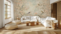 Traditional Pink wallpaper for Living Room