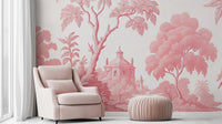 Traditional Pink wallpaper for Living Room