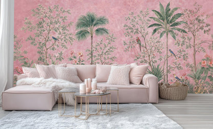 Tropical Pink wallpaper for Bedroom