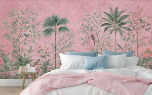 Tropical Pink wallpaper for Bedroom