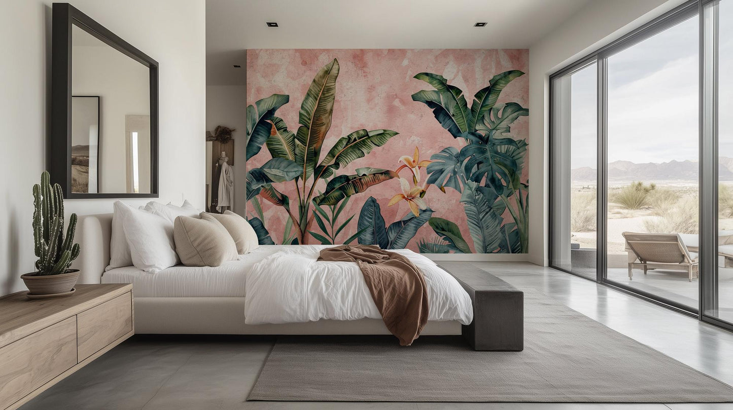 Tropical Pink wallpaper for Bedroom