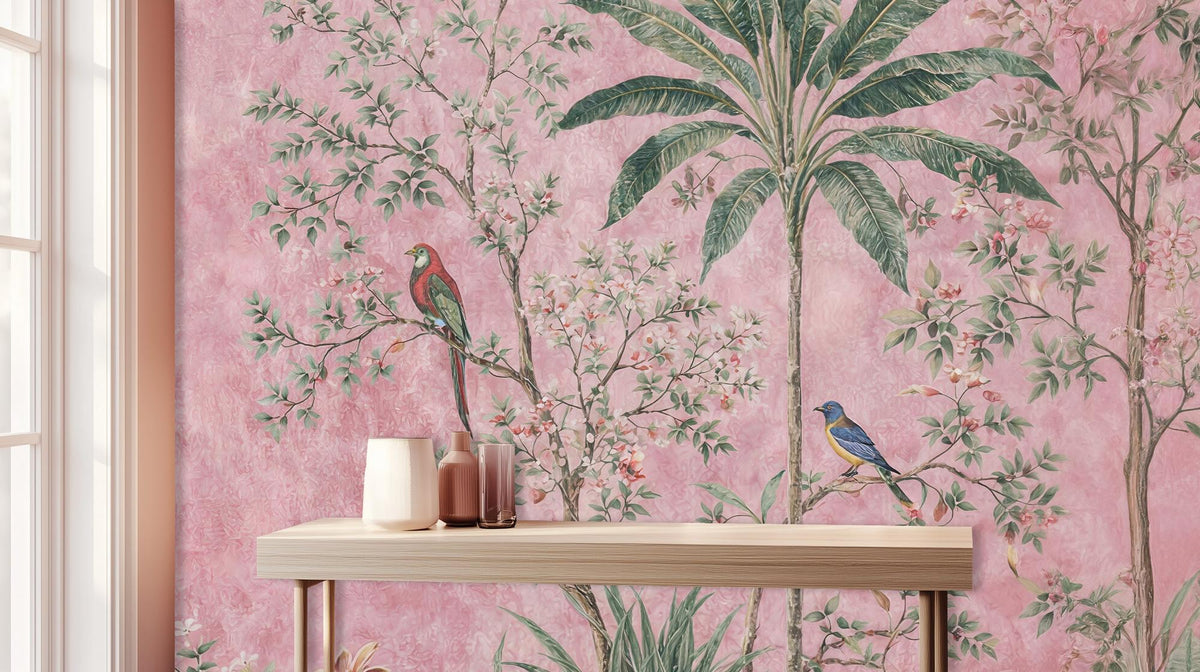 Tropical Pink wallpaper for Bedroom