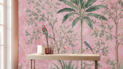 Tropical Pink wallpaper for Bedroom