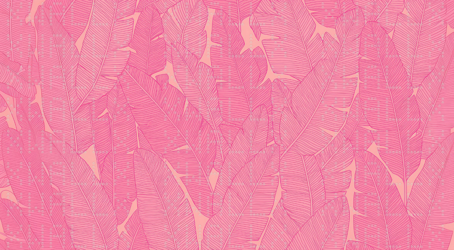 Tropical Pink Leaf Wallpaper