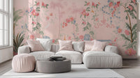 Tropical Pink wallpaper for Living Room
