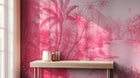 Tropical Pink wallpaper for Living Room