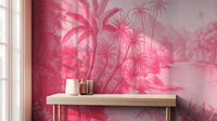 Tropical Pink wallpaper for Living Room