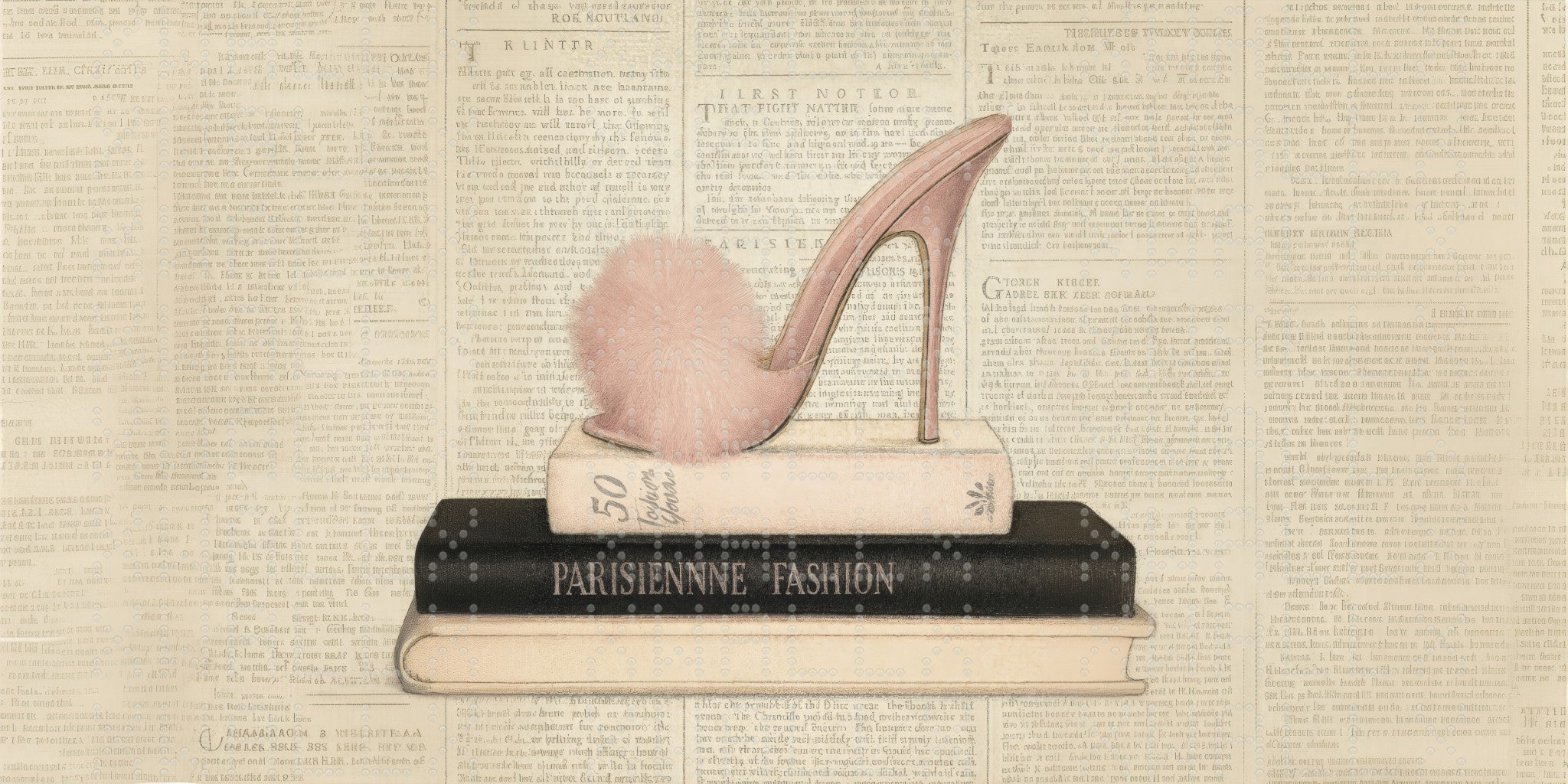 Parisli Moda Kitaplığı Duvar Kağıdı