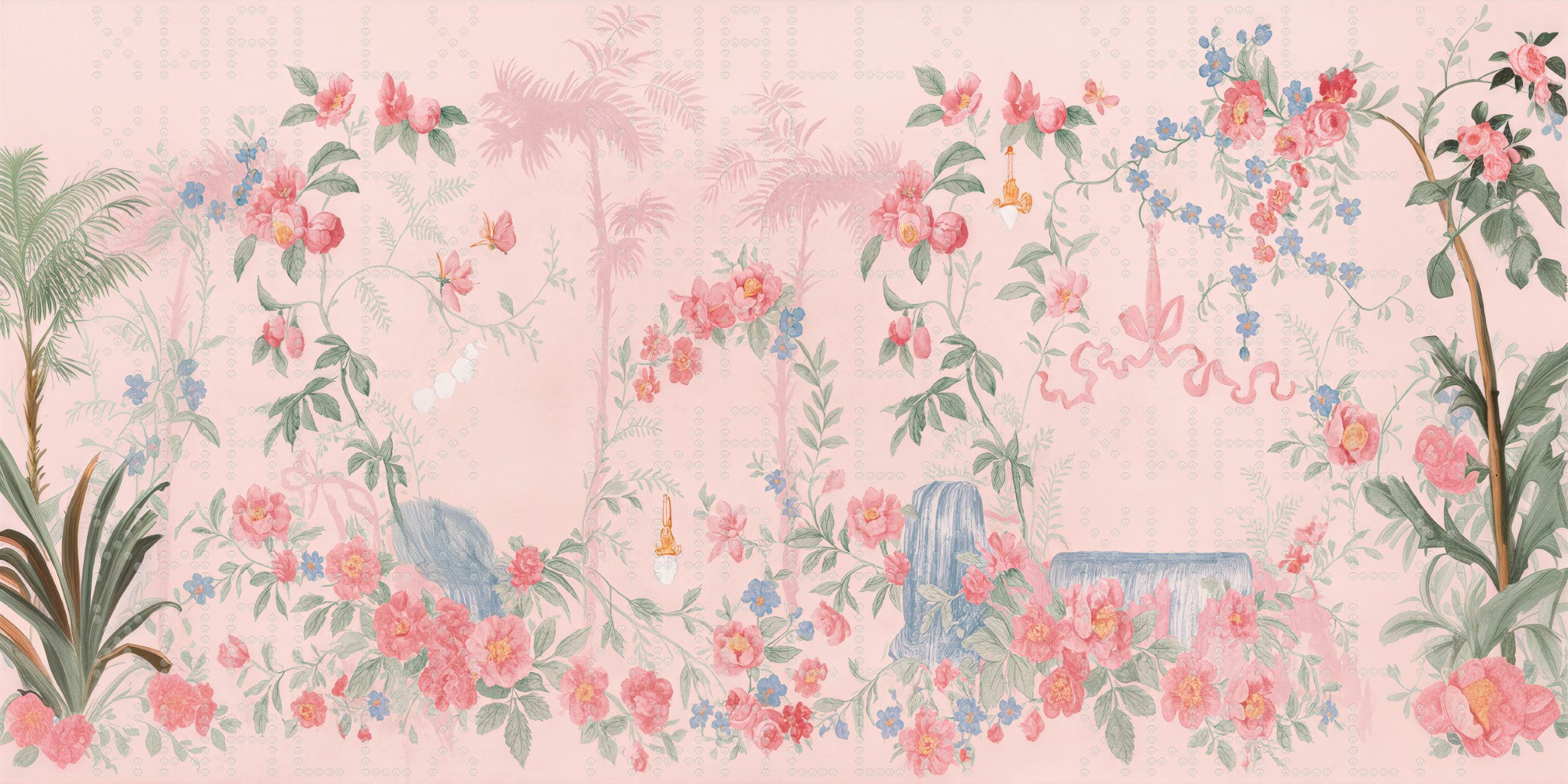 Blush Floral Harmony Wallpaper