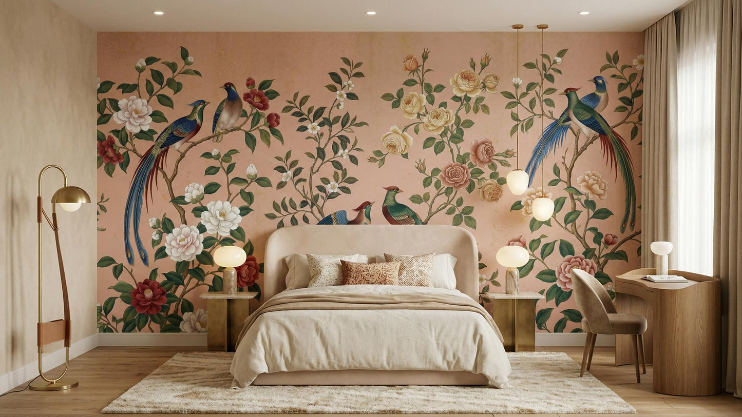 Vintage Pink wallpaper for Bedroom