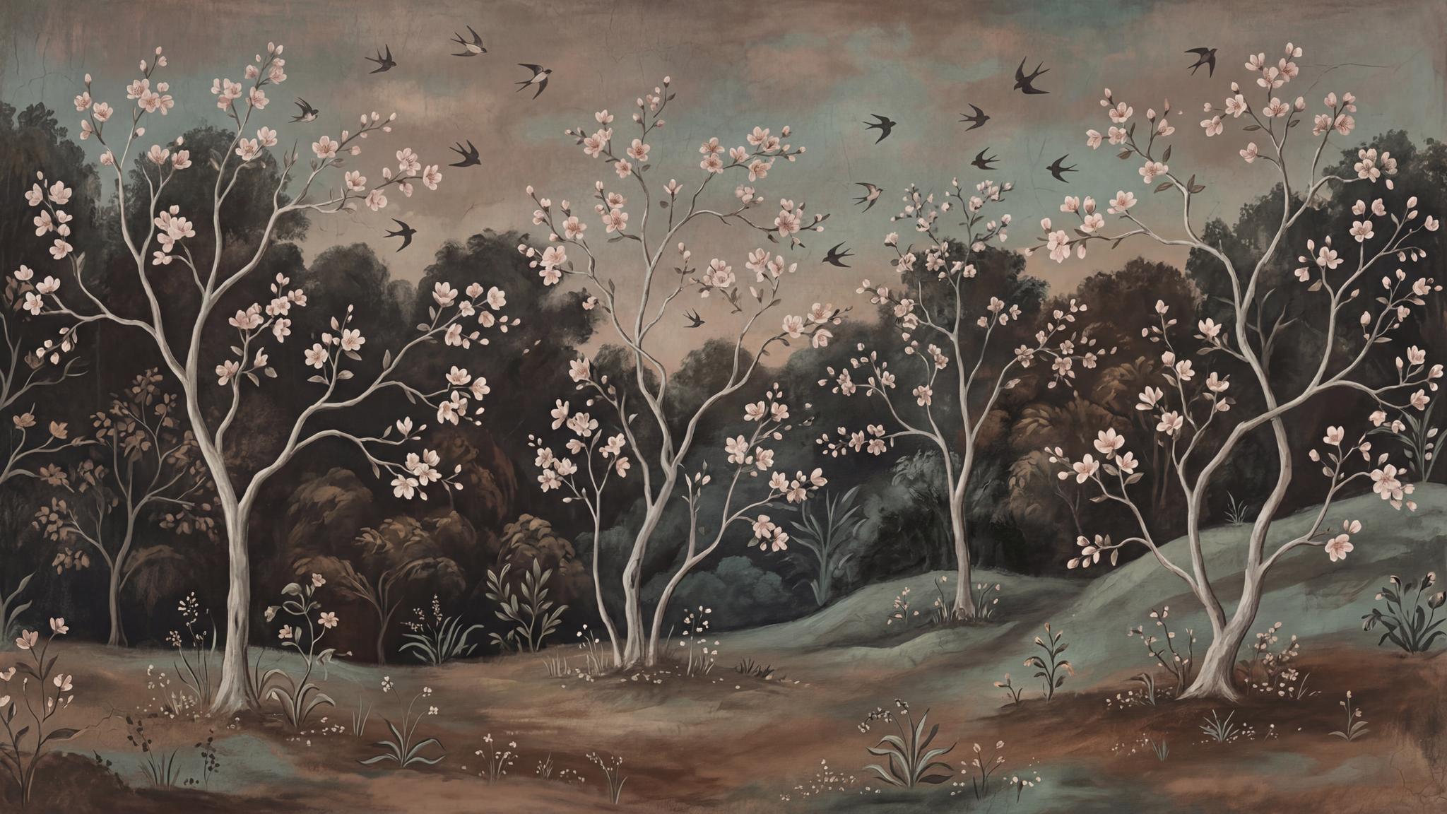 Serene Blossom Canopy Wallpaper