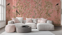 Vintage Pink wallpaper for Living Room