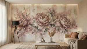 Vintage Pink wallpaper for Living Room
