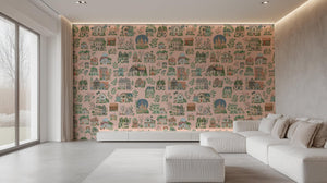 Vintage Pink wallpaper for Living Room