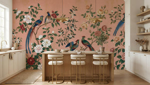 Vintage Pink wallpaper for Living Room
