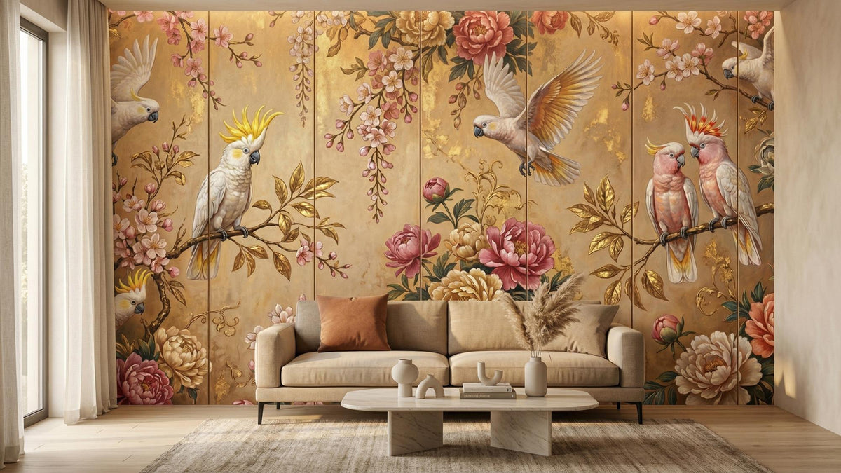 Vintage Pink wallpaper for Living Room