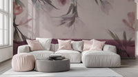 Watercolor Pink wallpaper for Living Room