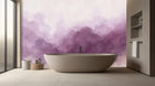Abstract Purple wallpaper for Bathroom