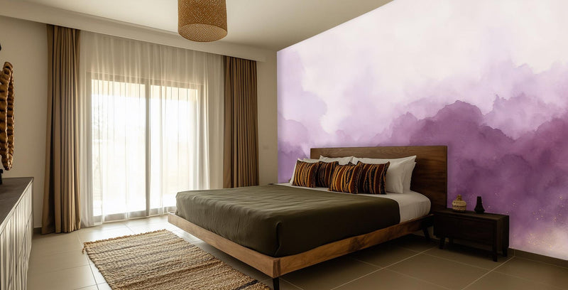 Abstract Purple wallpaper for Bedroom
