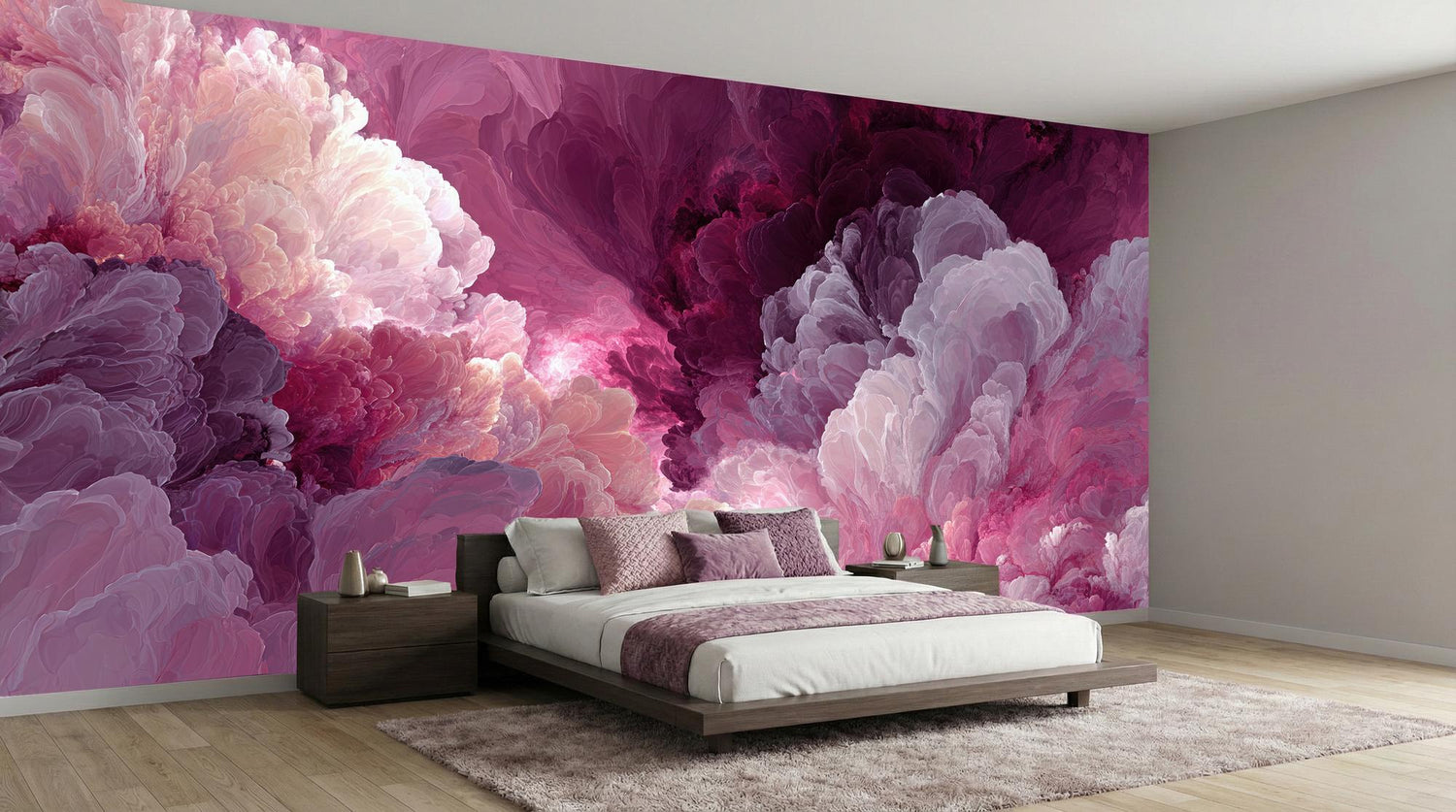 Abstract Purple wallpaper for Bedroom