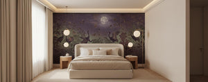 Contemporary Purple wallpaper for Bedroom