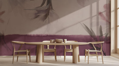 Contemporary Purple wallpaper for Dining Room