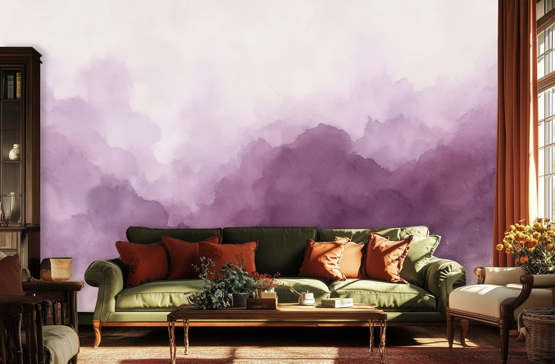 Modern Purple wallpaper for Living Room