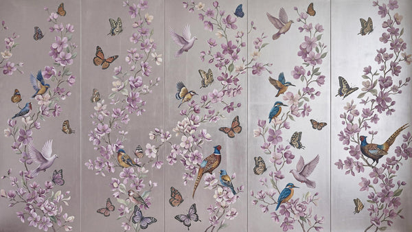Narin Floral ve Kuş Uyumu Duvar Kağıdı - Sample