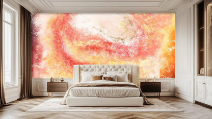 Abstract Red wallpaper for Bedroom