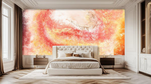 Abstract Red wallpaper for Bedroom