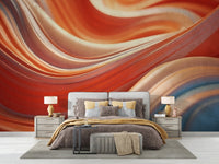 Abstract Red wallpaper for Bedroom