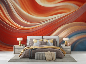 Abstract Red wallpaper for Bedroom