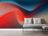 Abstract Red wallpaper for Living Room