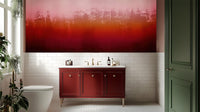 Banyo için Çağdaş Kırmızı duvar kağıdı