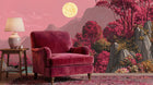 Contemporary Red wallpaper for Bedroom